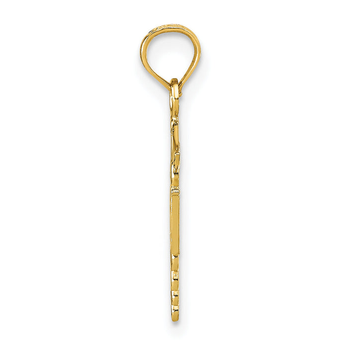 14k Polished R.N. Pendant-K9575
