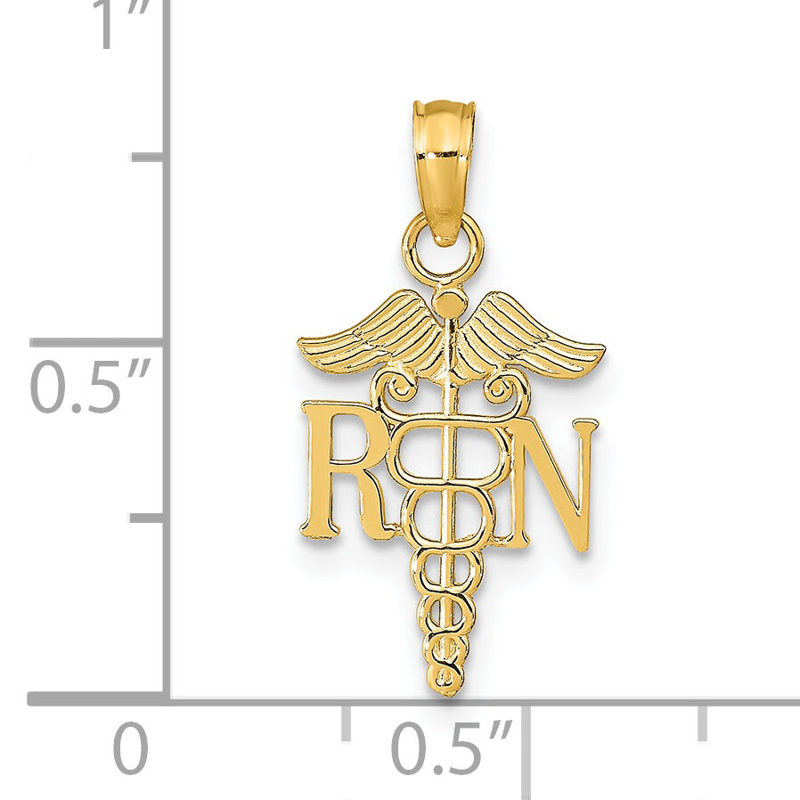 14k Polished R.N. Pendant-K9575