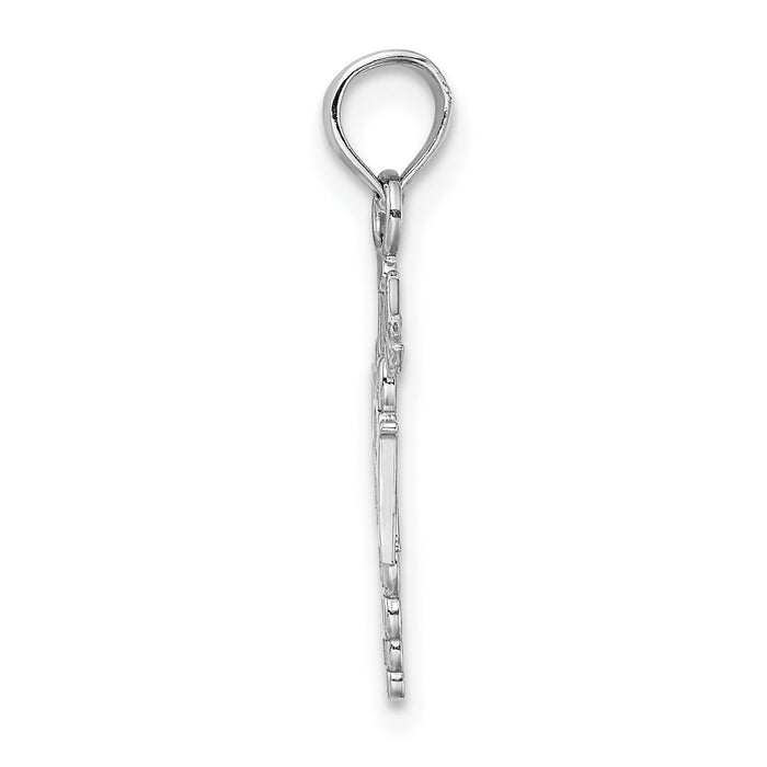 14k White Gold Polished R.N. Pendant-K9575W