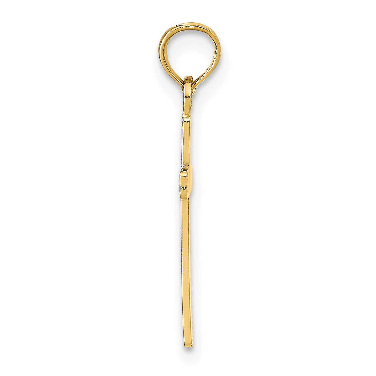 14k Polished Cross Pendant-K9578