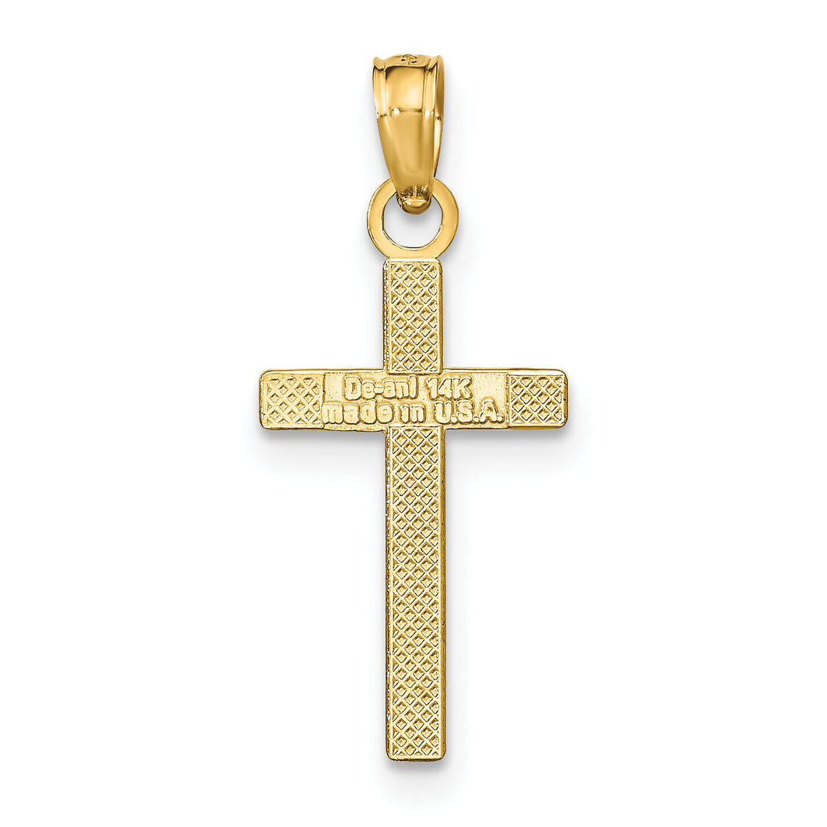 14k Polished Cross Pendant-K9578