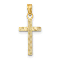 14k Polished Cross Pendant-K9578