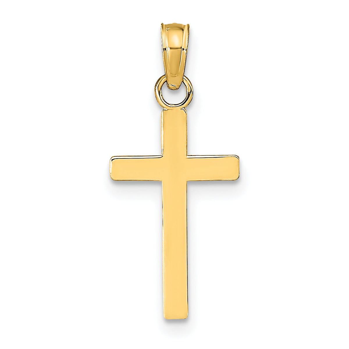 14k Polished Cross Pendant-K9578
