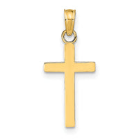 14k Polished Cross Pendant-K9578