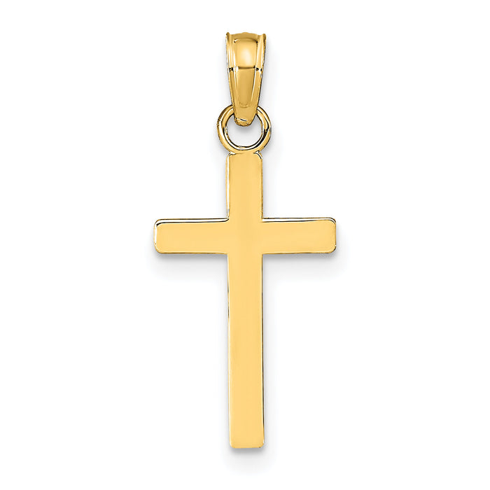 14k Polished Cross Pendant-K9578