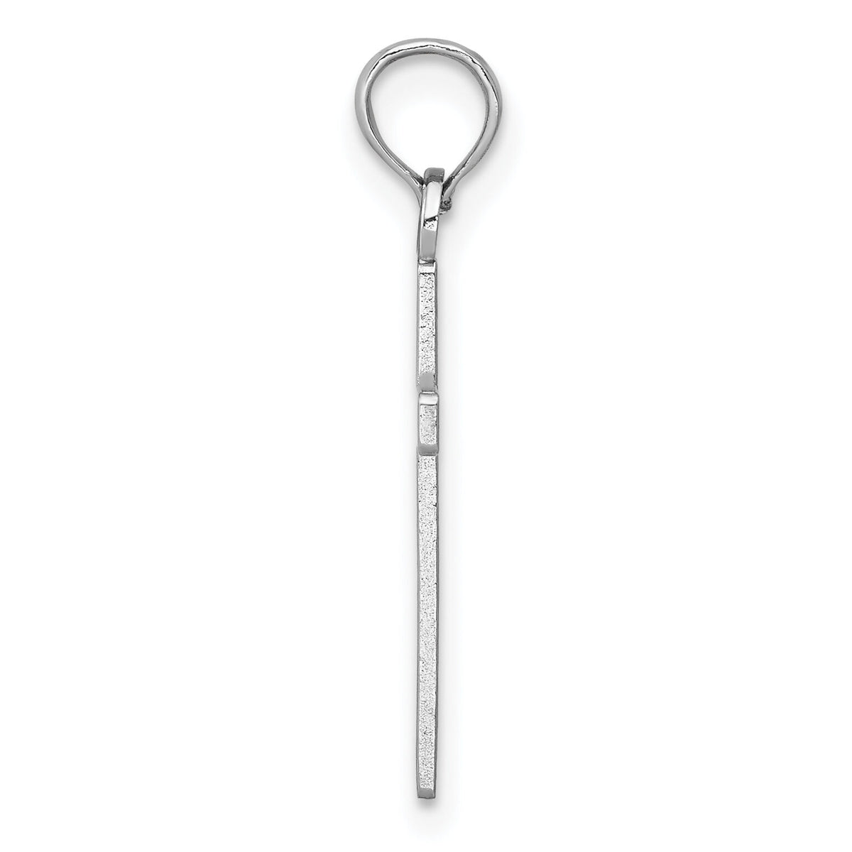 14k White Gold Polished Cross Pendant-K9578W