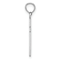14k White Gold Polished Cross Pendant-K9578W