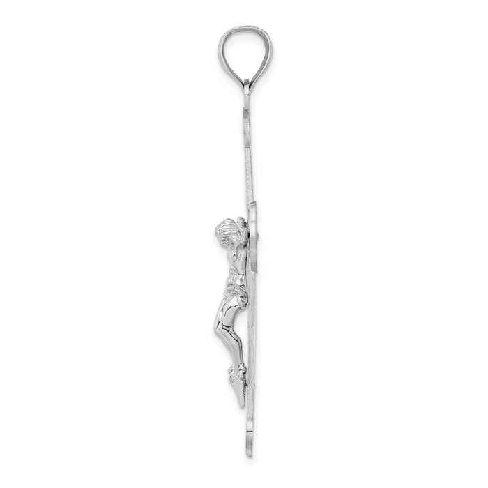 14K White Gold Crucifix Charm-K9584W