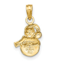 14K Snowman Pendant-K9587