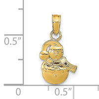 14K Snowman Pendant-K9587