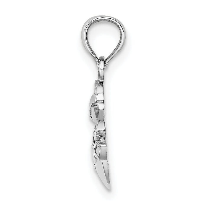 14K White Gold Snowman Charm-K9587W