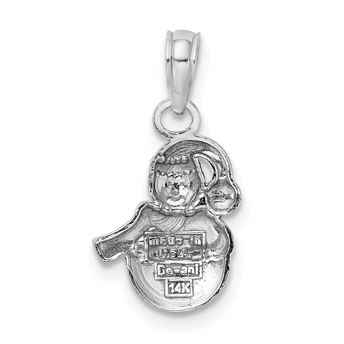 14K White Gold Snowman Charm-K9587W