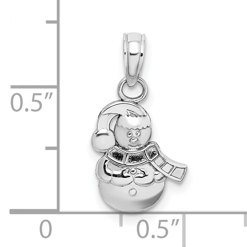 14K White Gold Snowman Charm-K9587W