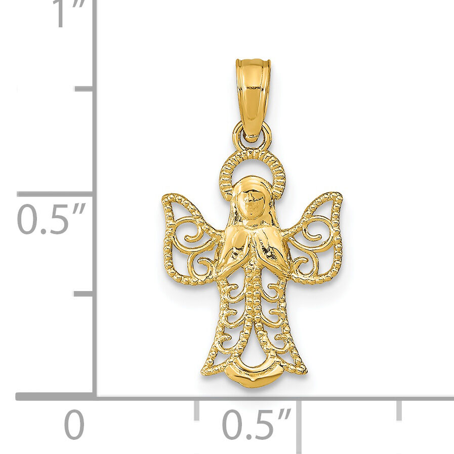 14k Angel Pendant-K9592