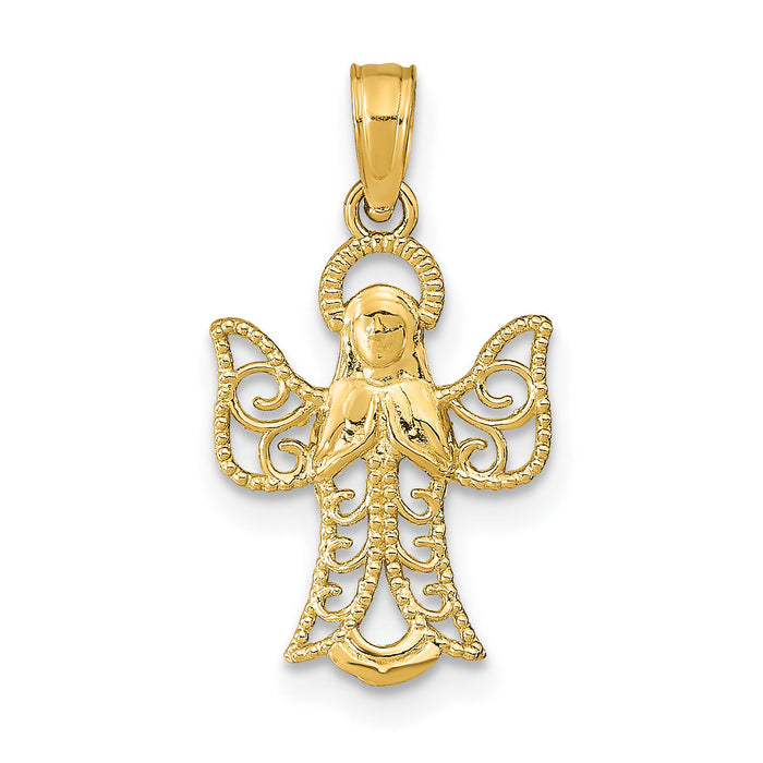 14k Angel Pendant-K9592