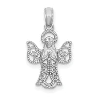 14k White Gold Angel Pendant-K9592W