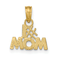 14K Polished #1 MOM Pendant-K9595