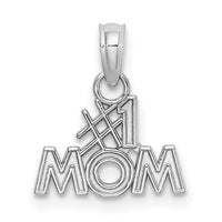 14K White Gold #1 MOM Charm-K9595W
