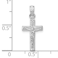 14k White Gold Crucifix Pendant-K9601W