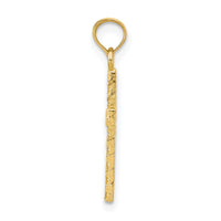 14k D/C Cross Pendant-K9640
