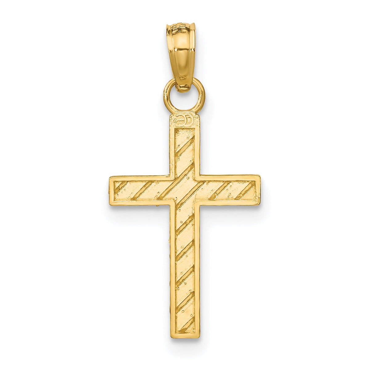 14k D/C Cross Pendant-K9640
