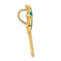 14k Lab Created Opal Palm Tree Slide-K9704