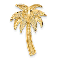 14k Lab Created Opal Palm Tree Slide-K9704