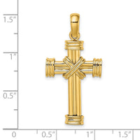 14K Polished Cross Charm-K9714