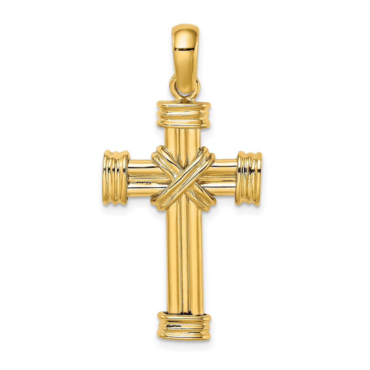 14K Polished Cross Charm-K9714