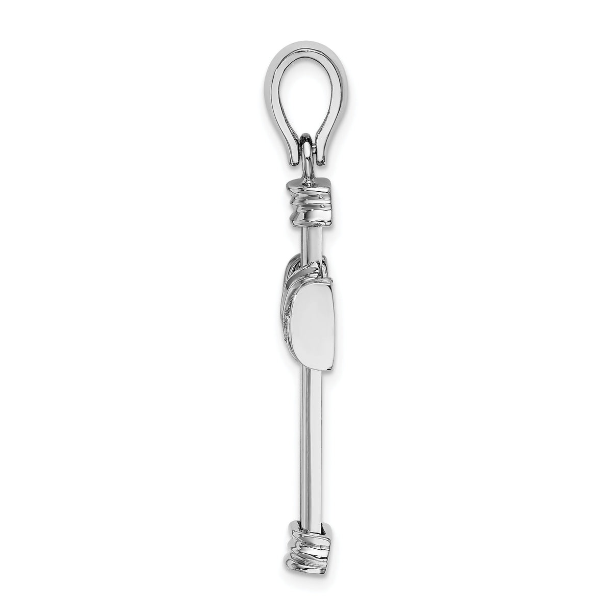 14k White Gold Polished Cross Charm-K9714W