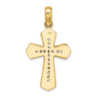 14K Two-tone Polished Cross Charm-K9717