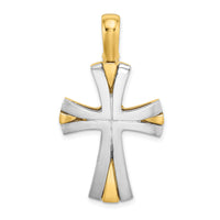 14K W/ Rhodium Cross Charm-K9729