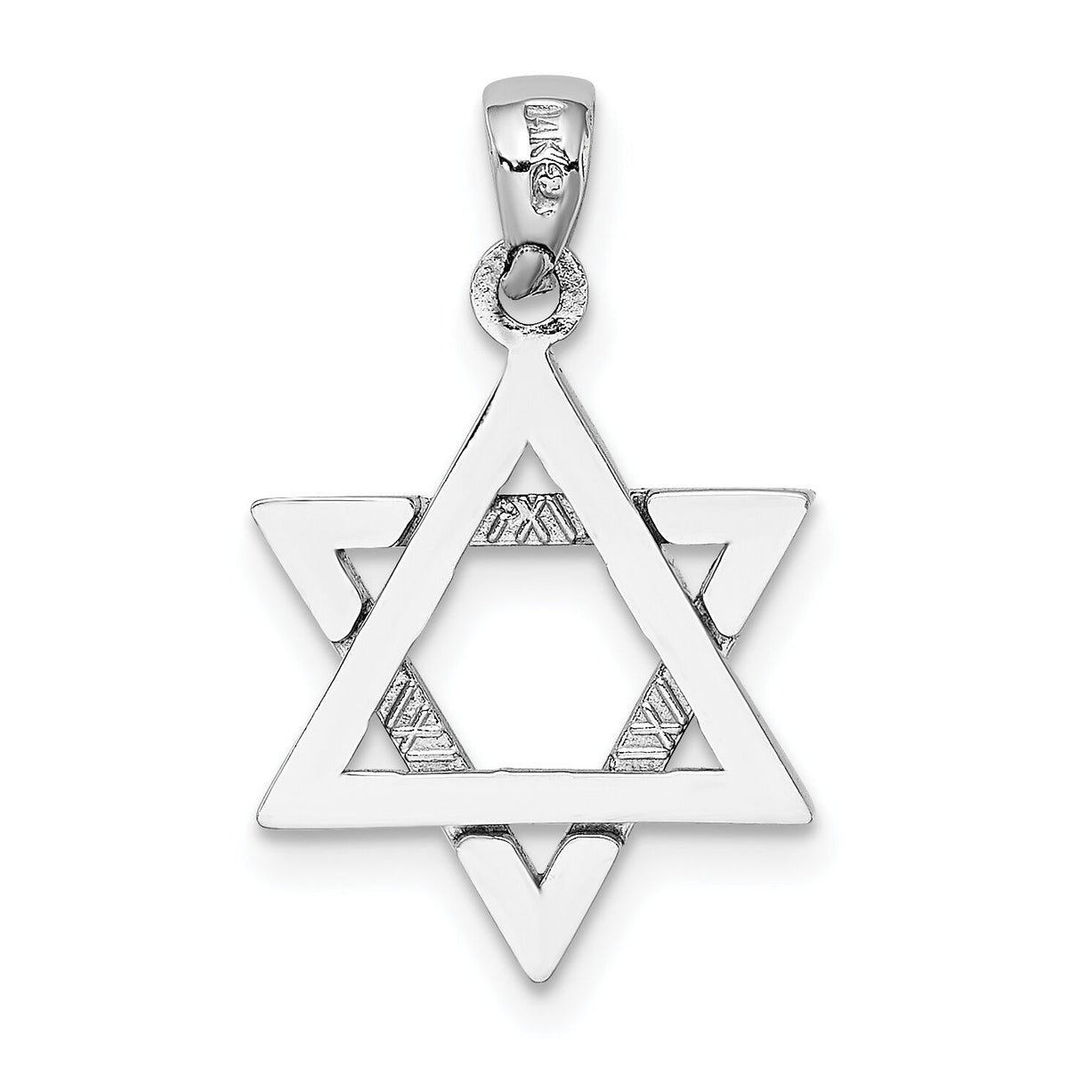 14K White Gold Star Of David Charm-K9732W