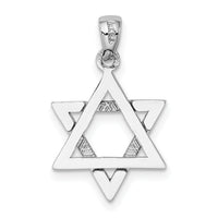 14K White Gold Star Of David Charm-K9732W