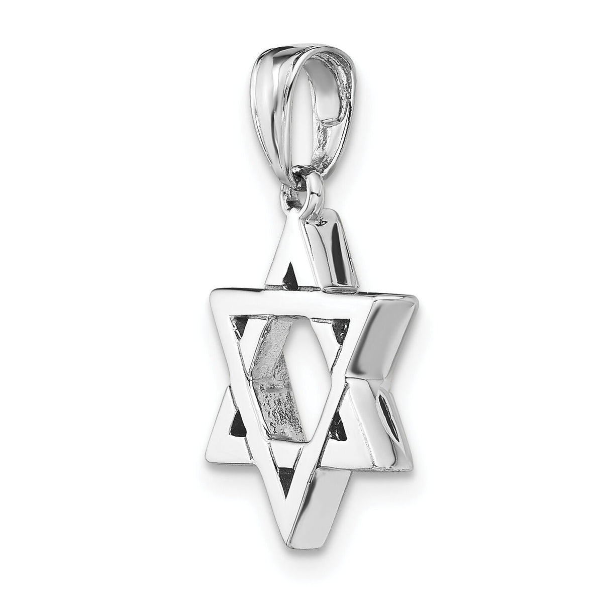 14K White Gold Star Of David Charm-K9732W