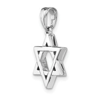 14K White Gold Star Of David Charm-K9732W