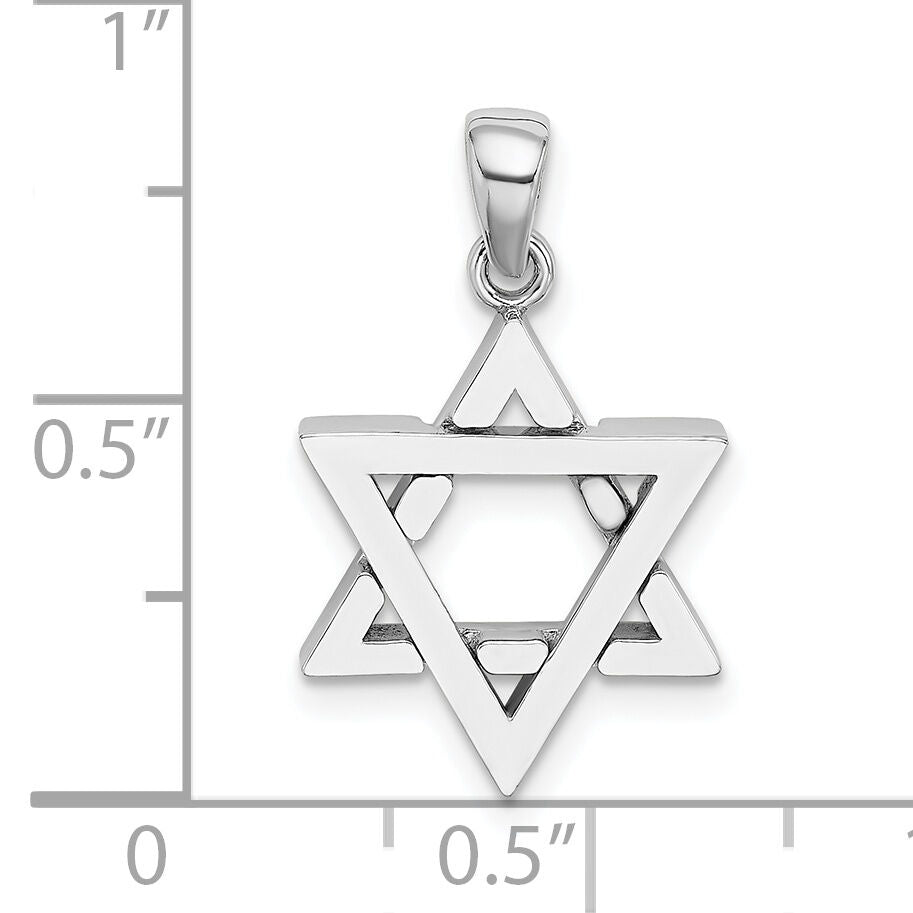 14K White Gold Star Of David Charm-K9732W