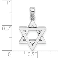 14K White Gold Star Of David Charm-K9732W