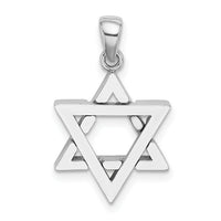 14K White Gold Star Of David Charm-K9732W