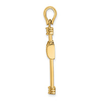 14k Polished w/ X In Center of Cross Charm-K9734