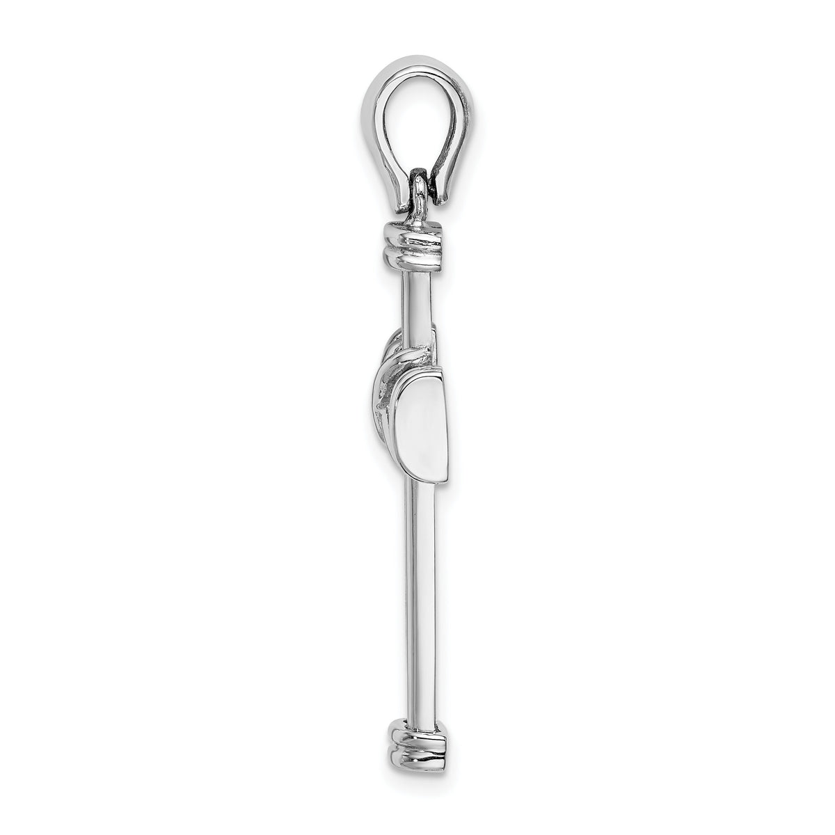 14k White Gold w/ X In Center Of Cross Charm-K9735W
