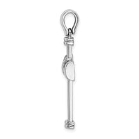 14k White Gold w/ X In Center Of Cross Charm-K9735W