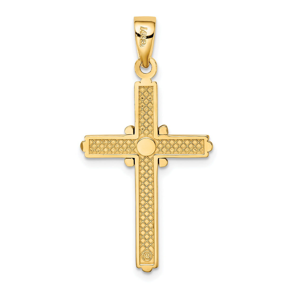 14K Two-tone X Center Charm-K9738