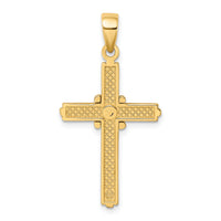 14K Polished  X  Center Cross Charm-K9739