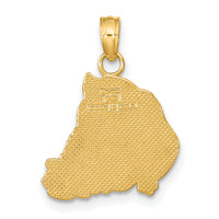 14K Textured Flat Santa Face Charm-K9749