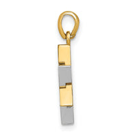 14K Two-Tone Star Of David Charm-K9752