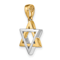 14K Two-Tone Star Of David Charm-K9752