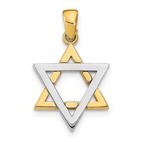 14K Two-Tone Star Of David Charm-K9752