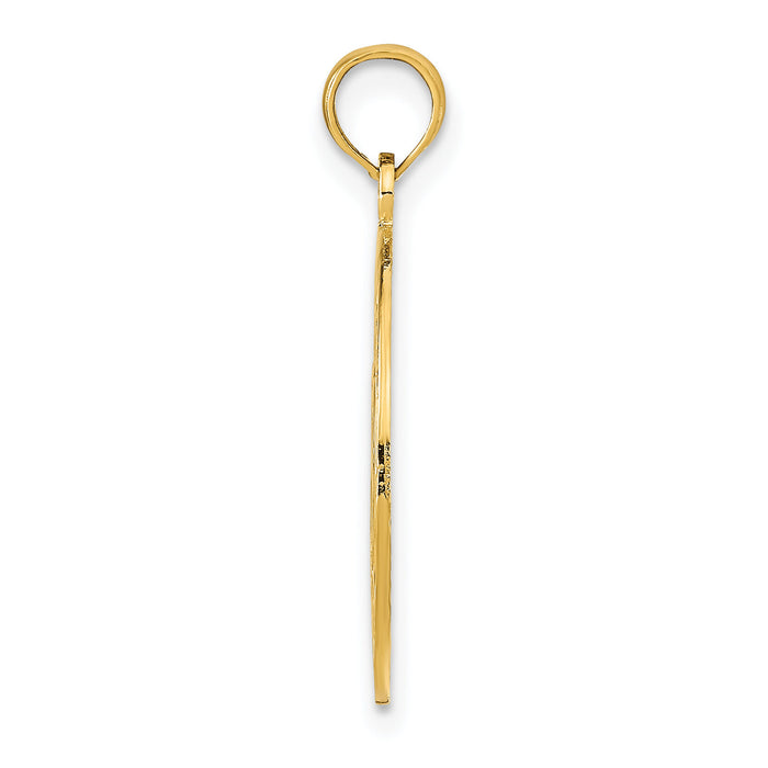 14K MARCO ISLAND with Dolphins Circle Pendant-K9754