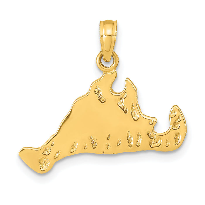 14k Martha's Vineyard Island Pendant-K9756